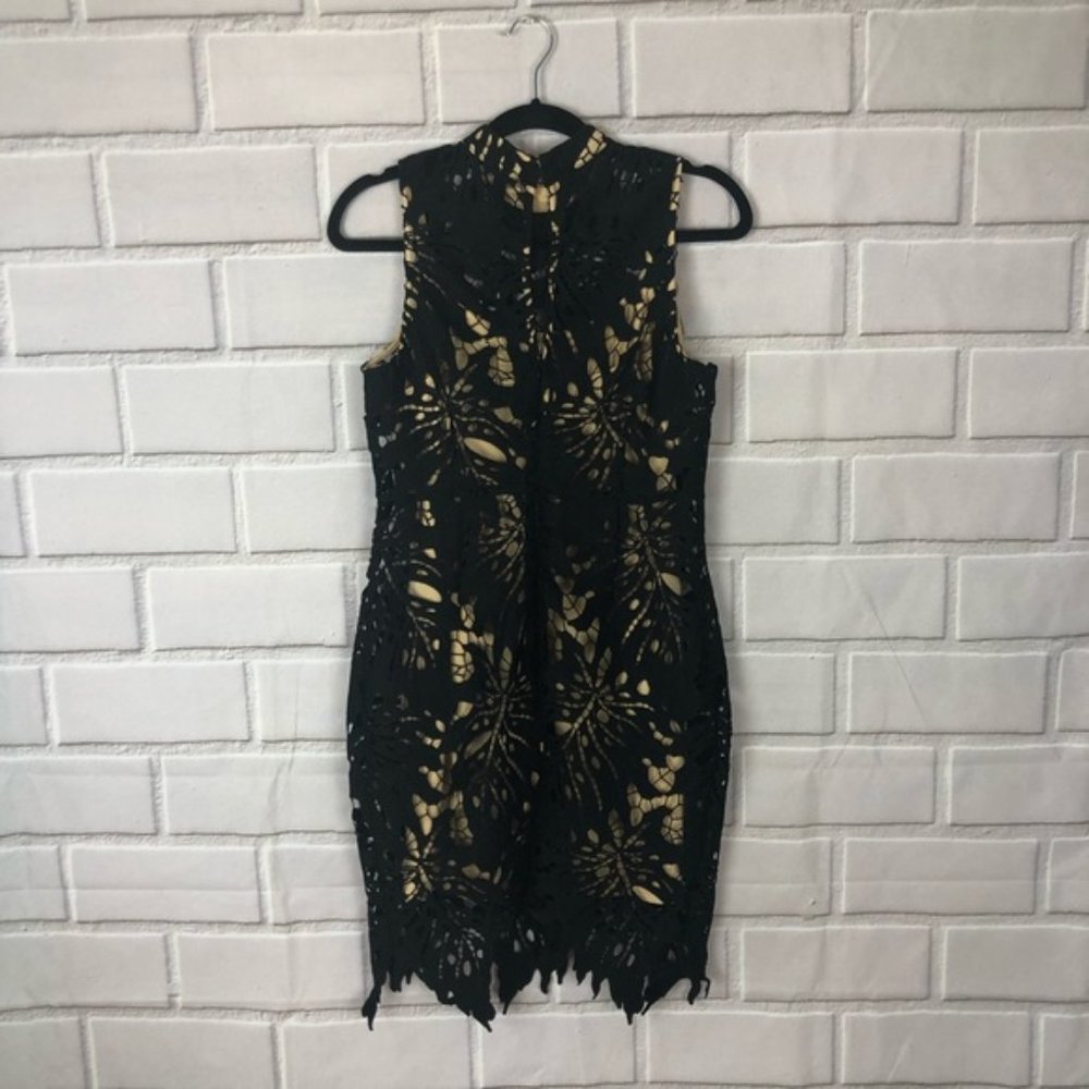 SUGARLIPS BLK dress w/nude color slip sleeveless